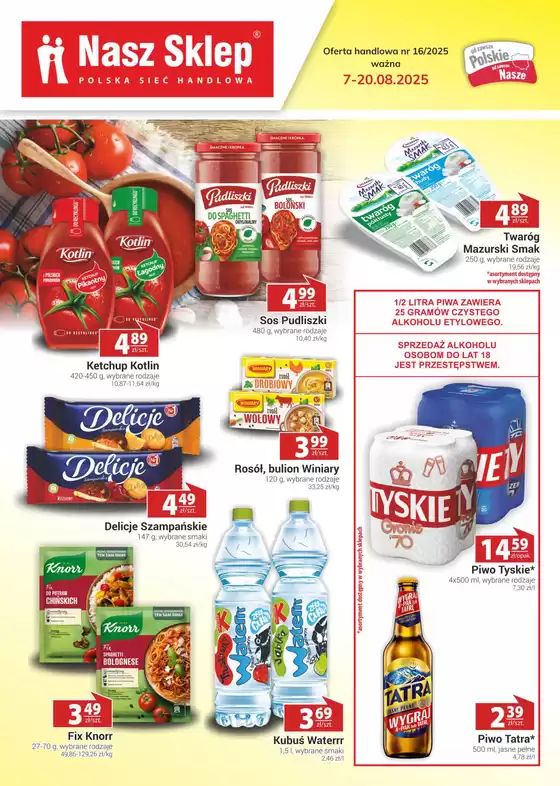 Katalog Nasz Sklep w: Tczew | Świetne rabaty na wybrane produkty | 2025-08-07T00:00:00.000Z - 2025-08-20T00:00:00.000Z