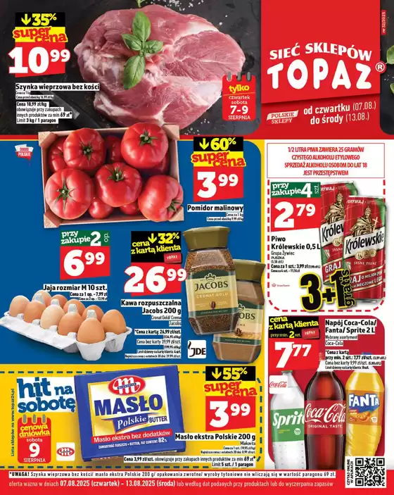 Katalog Topaz w: Tczew | Aktualne oferty i promocje | 2025-08-07T00:00:00.000Z - 2025-08-13T00:00:00.000Z