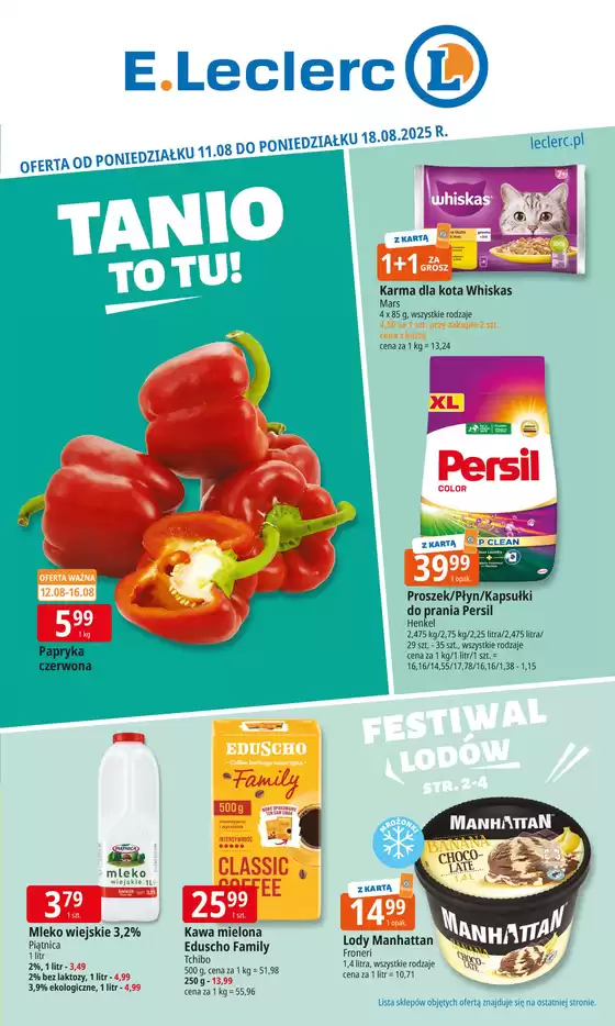 Katalog E.Leclerc w: Tymbark | Świetna oferta dla łowców okazji | 2025-08-11T00:00:00.000Z - 2025-08-18T00:00:00.000Z