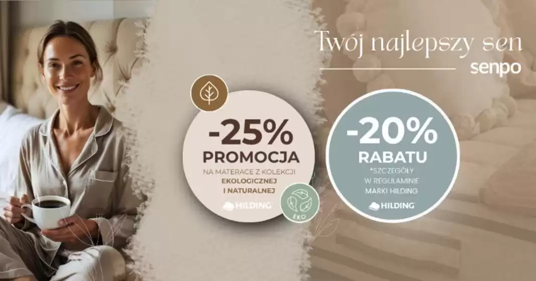 Katalog Senpo w: Wrocław | Materace Hilding do 25% taniej! | 2025-08-11T00:00:00.000Z - 2025-08-25T00:00:00.000Z