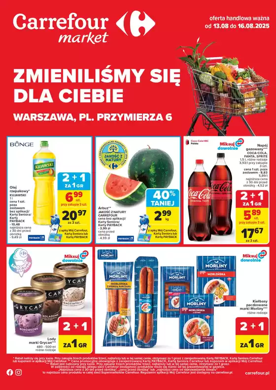 Katalog Carrefour | Gazetka Zmienili&#347;my si&#281; dla Ciebie  | 2025-08-12T00:00:00.000Z - 2025-08-16T00:00:00.000Z