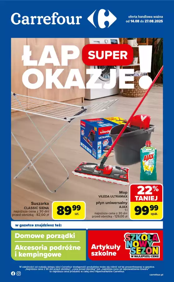 Katalog Carrefour | Gazetka &#321;ap super okazje od czwartku ! | 2025-08-13T00:00:00.000Z - 2025-08-27T00:00:00.000Z