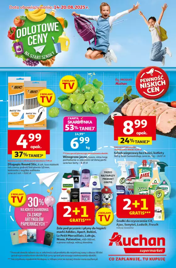 Katalog Auchan | Najlepsze oferty dla wszystkich łowców okazji | 2025-08-14T00:00:00.000Z - 2025-08-20T00:00:00.000Z