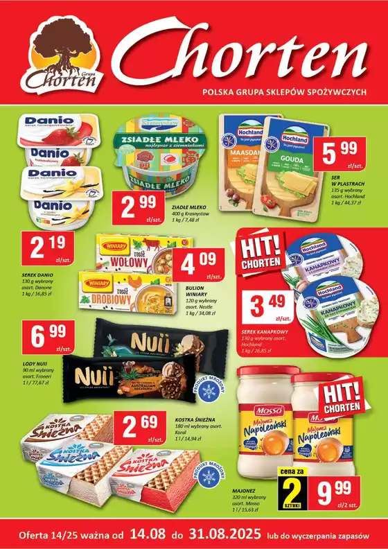 Katalog Chorten w: Sobolew | Atrakcyjne oferty specjalne dla wszystkich | 2025-08-14T00:00:00.000Z - 2025-08-31T00:00:00.000Z