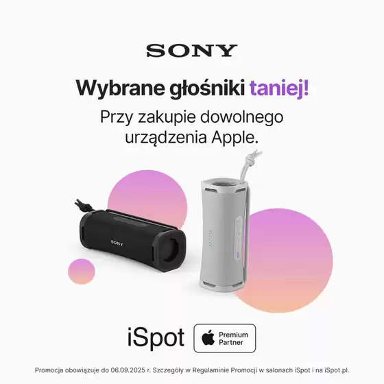 Katalog iSpot | Wybrane głośniki taniej! | 2025-08-13T00:00:00.000Z - 2025-09-06T00:00:00.000Z