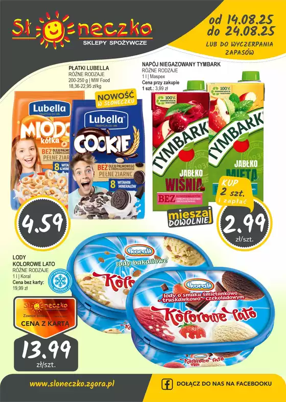 Katalog Słoneczko | Nasze najlepsze oferty dla Ciebie | 2025-08-14T00:00:00.000Z - 2025-08-24T00:00:00.000Z