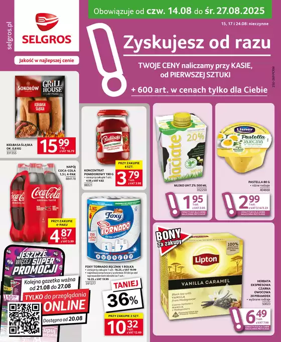 Katalog Selgros | Oferta dla profesjonalistów | 2025-08-14T00:00:00.000Z - 2025-08-27T00:00:00.000Z