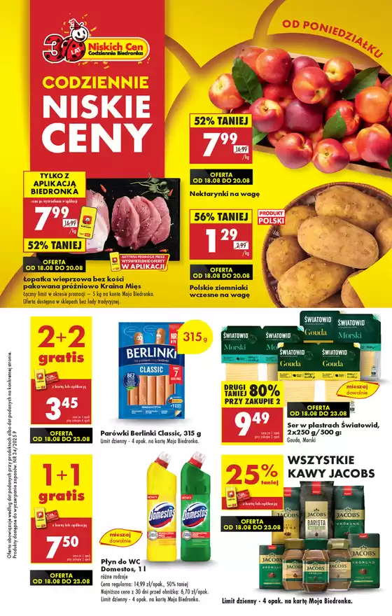 Katalog Biedronka w: Radwanice | Najlepsze oferty dla wszystkich klientów | 2025-08-18T00:00:00.000Z - 2025-08-23T00:00:00.000Z