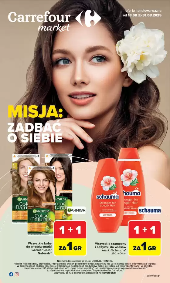 Katalog Carrefour Market | Gazetka Market Zadba&#263; o siebie | 2025-08-17T00:00:00.000Z - 2025-08-31T00:00:00.000Z
