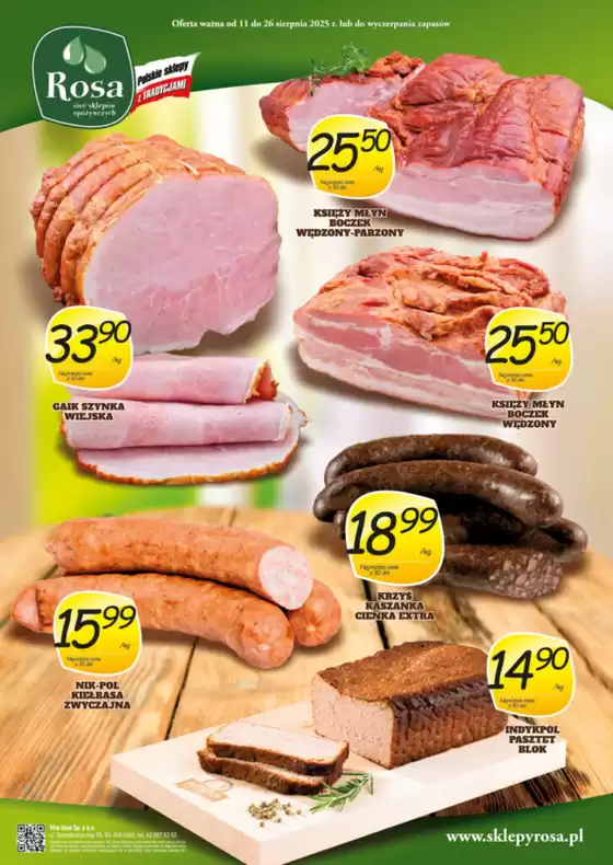 Oferta ważna od 18 do 29 sierpnia 2025 