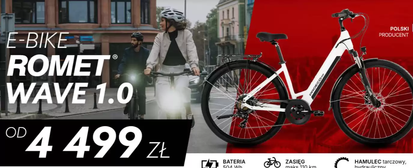 Katalog Romet w: Żyrardów | Romet wave 1.0 od 4 499 zł | 2025-08-18T00:00:00.000Z - 2025-09-01T00:00:00.000Z