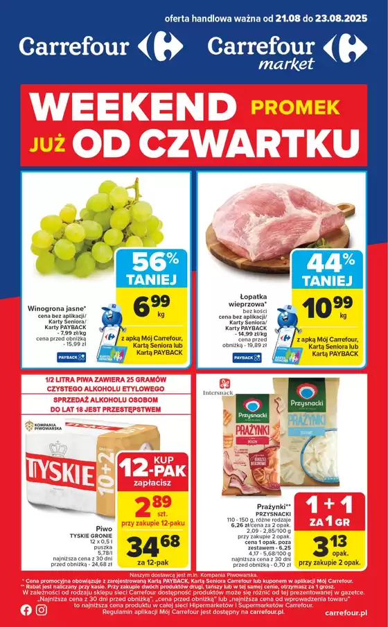 Katalog Carrefour | Gazetka weekend promek od czwartku | 2025-08-20T00:00:00.000Z - 2025-08-23T00:00:00.000Z