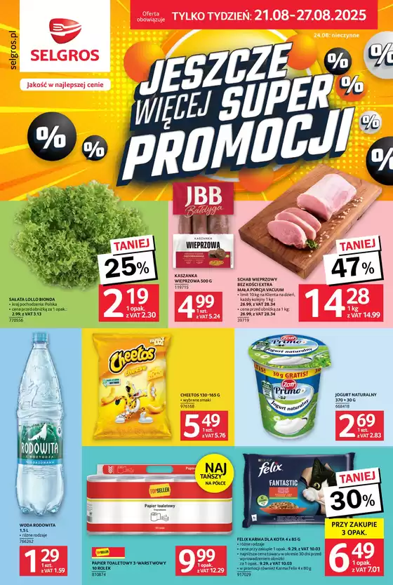 Katalog Selgros w: Woźniki | Jeszcze więcej super promocji! | 2025-08-21T00:00:00.000Z - 2025-08-27T00:00:00.000Z