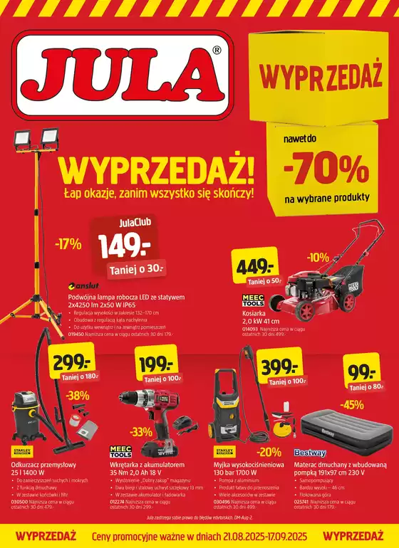 Katalog Jula w: Olkusz | Łap okazje, zanim wszystko się skończy! | 2025-08-21T00:00:00.000Z - 2025-09-17T00:00:00.000Z