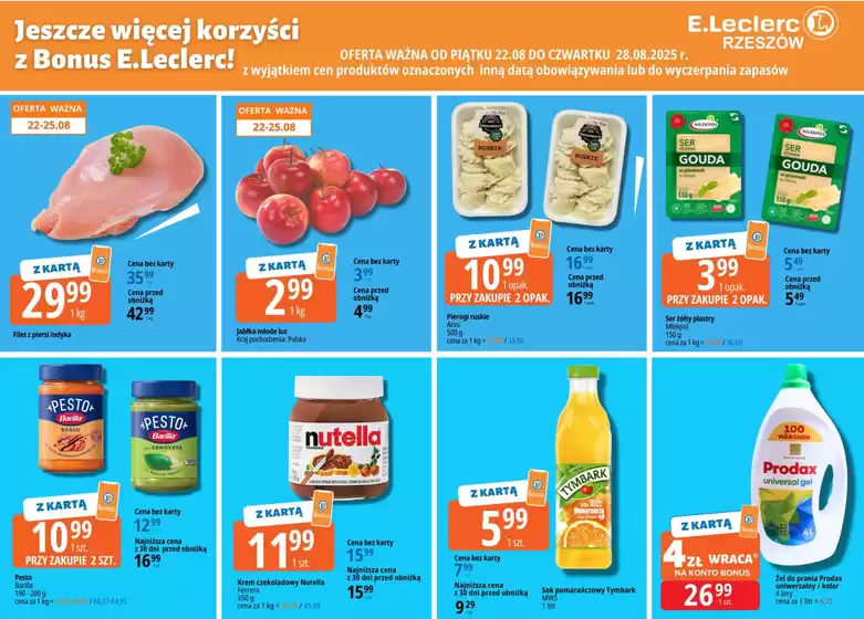 Katalog E.Leclerc w: Trzebnica | Rabaty i promocje | 2025-08-22T00:00:00.000Z - 2025-08-28T00:00:00.000Z