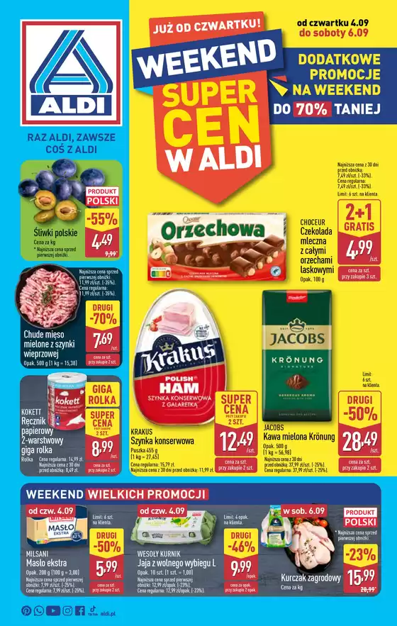 Katalog Aldi w: Kutno | Ekskluzywne oferty dla naszych klientów | 2025-09-04T00:00:00.000Z - 2025-09-18T00:00:00.000Z