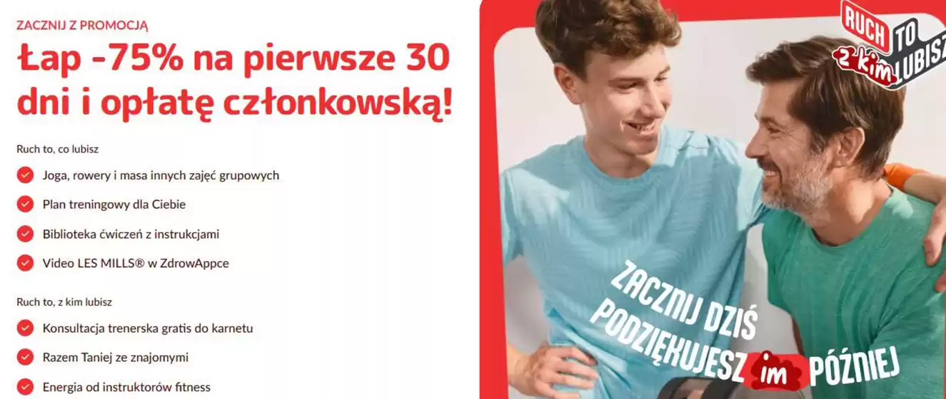 Łap -75% na pierwsze 30 dni i opłatę członkowską!