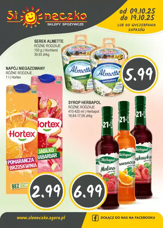 Katalog Słoneczko w: Grybów | Aktualne okazje i oferty | 2025-10-09T00:00:00.000Z - 2025-10-19T00:00:00.000Z