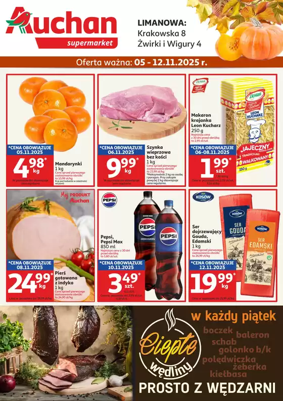 Katalog Auchan w: Tarnobrzeg | Gazetka Limanowa Supermarket Auchan | 2025-11-05T00:00:00.000Z - 2025-11-12T00:00:00.000Z