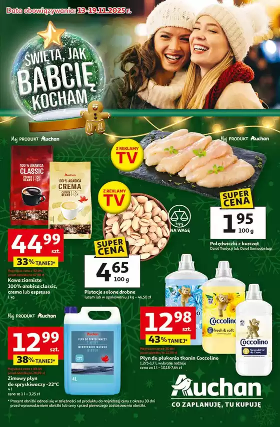 Katalog Auchan w: Oława | Gazetka Święta jak babcię kocham Hipermarket Auchan | 2025-11-13T00:00:00.000Z - 2025-11-19T00:00:00.000Z