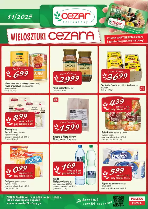 Katalog Cezar Delikatesy w: Kraków | Cezar Delikatesy gazetka | 2025-11-13T00:00:00.000Z - 2025-11-26T00:00:00.000Z