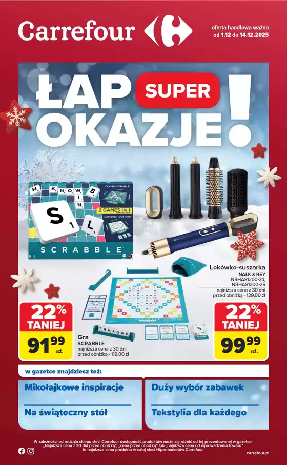 Katalog Carrefour w: Wrocław | Gazetka Łap super okazje od poniedziałku! | 2025-11-30T00:00:00.000Z - 2025-12-14T00:00:00.000Z