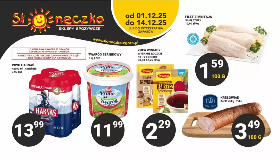 Katalog Słoneczko w: Rzeszów | Ekskluzywne oferty dla naszych klientów | 2025-12-01T00:00:00.000Z - 2025-12-14T00:00:00.000Z