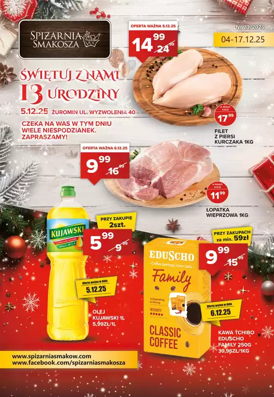 Katalog Spiżarnia w: Stalowa Wola | Świętuj z nami 13 urodziny | 2025-12-05T00:00:00.000Z - 2025-12-17T00:00:00.000Z