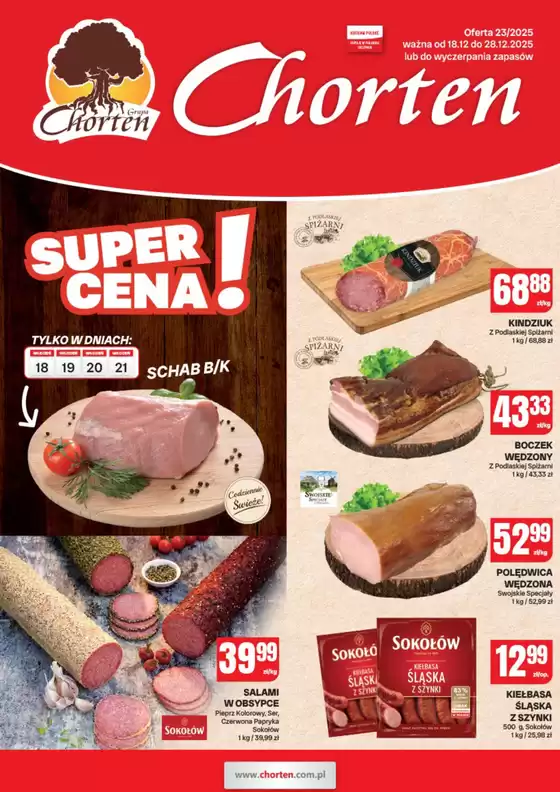 Katalog Chorten w: Ełk | Nasze najlepsze oferty dla Ciebie | 2025-12-18T00:00:00.000Z - 2025-12-28T00:00:00.000Z