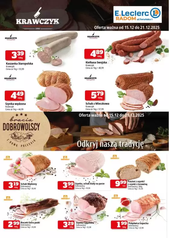 Katalog E.Leclerc w: Chynów | Nowe oferty do odkrycia | 2025-12-15T00:00:00.000Z - 2025-12-21T00:00:00.000Z