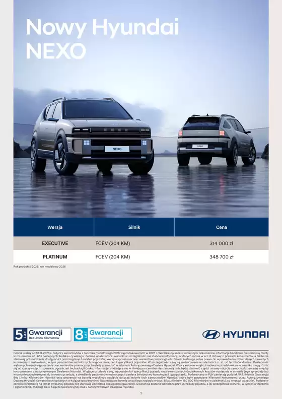 Katalog Hyundai w: Lubaczów | Cennik NEXO PY2026 MY2026 | 2026-12-10T00:00:00.000Z - 2026-12-10T00:00:00.000Z