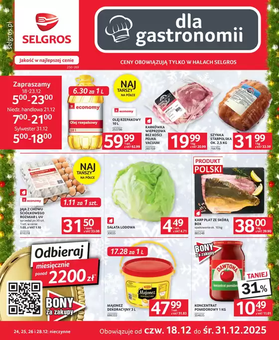 Katalog Selgros w: Niemce | Oferta dla gastronomii | 2025-12-18T00:00:00.000Z - 2025-12-31T00:00:00.000Z