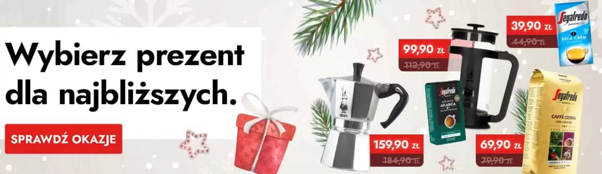 Katalog Segafredo w: Kartuzy | Wybierz prezent dla najbliższych. | 2025-12-18T00:00:00.000Z - 2025-12-25T00:00:00.000Z