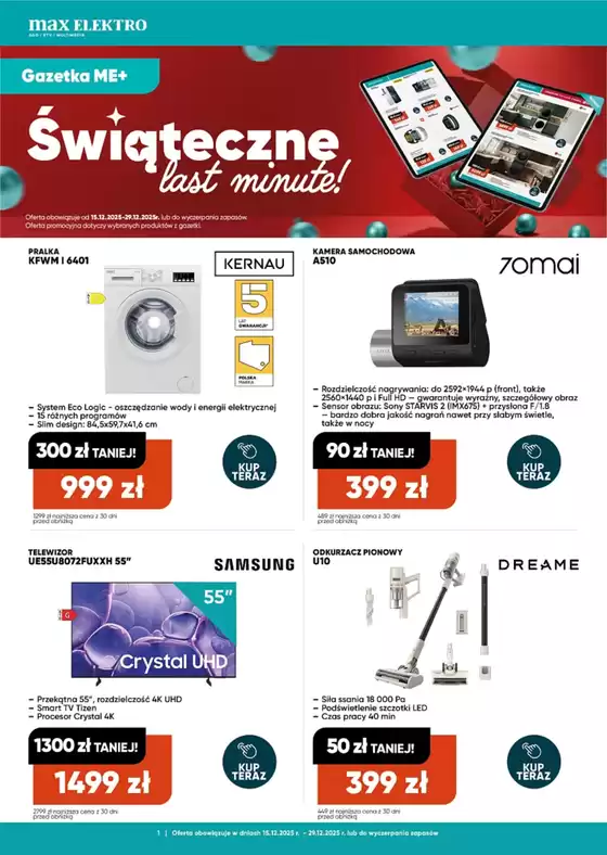 Katalog Max Elektro w: Tychy | Gazetka ME+ Grudzień 2025 | 2025-12-15T00:00:00.000Z - 2025-12-29T00:00:00.000Z