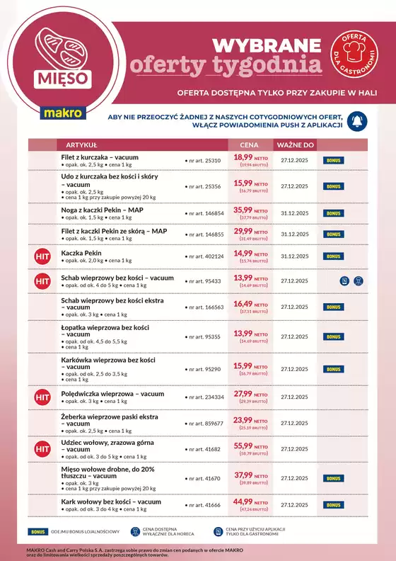 Katalog Makro w: Nowy Targ | Ulotka mięso - wybrane oferty tygodnia | 2025-12-22T00:00:00.000Z - 2025-12-27T00:00:00.000Z