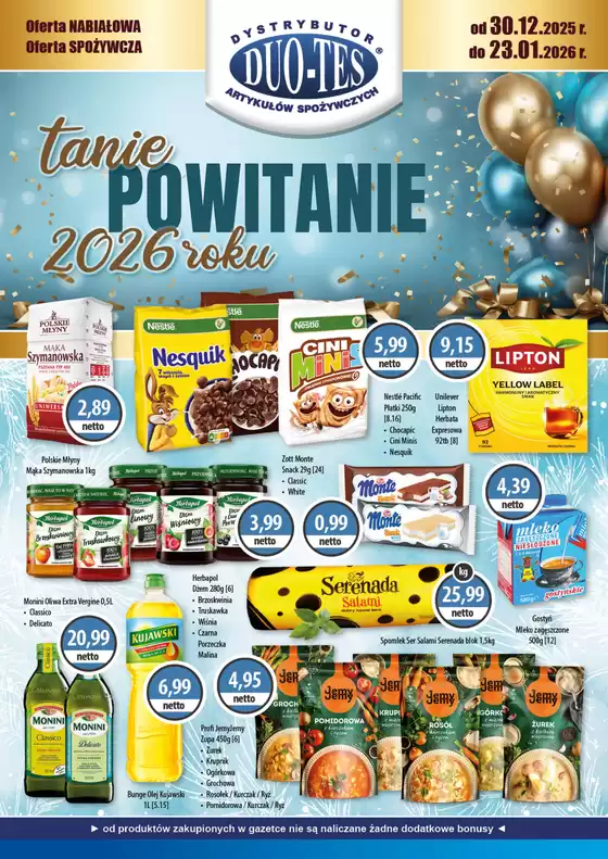 Katalog DUO-TES w: Wolsztyn |  Tanie powitanie 2026 roku | 2025-12-30T00:00:00.000Z - 2026-01-23T00:00:00.000Z