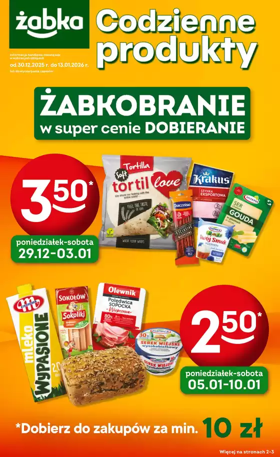 Katalog Żabka w: Łask | Najlepsze oferty dla oszczędnych | 2025-12-30T00:00:00.000Z - 2026-01-13T00:00:00.000Z