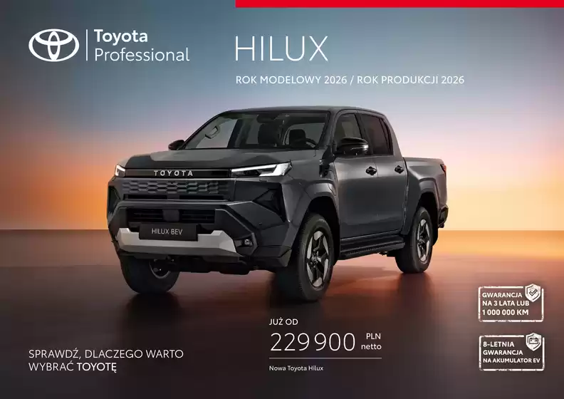 Katalog Toyota w: Legnica | Spec hilux bev 2026 | 2025-12-31T00:00:00.000Z - 2026-01-14T00:00:00.000Z