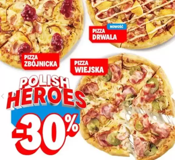 Katalog Domino's Pizza w: Bytom | Polish heroes - 30% | 2026-01-29T00:00:00.000Z - 2026-02-12T00:00:00.000Z