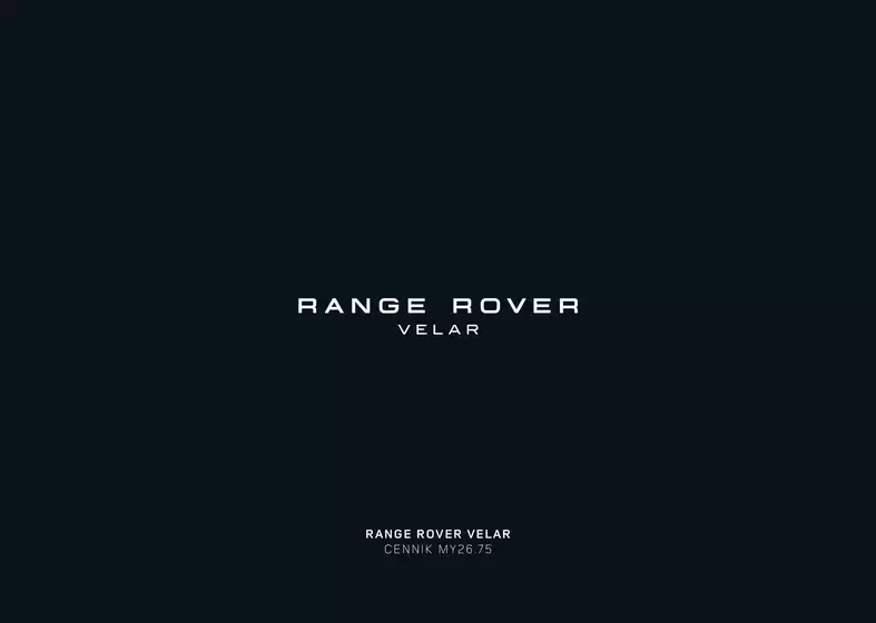 Katalog Land Rover w: Tarczyn | Range Rover Velar | 2026-01-29T00:00:00.000Z - 2026-12-31T00:00:00.000Z