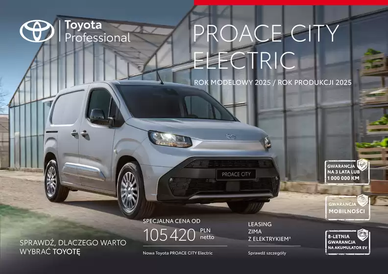 Katalog Toyota w: Tarczyn | Spec nowy proace city ev py25 | 2026-01-30T00:00:00.000Z - 2026-02-13T00:00:00.000Z