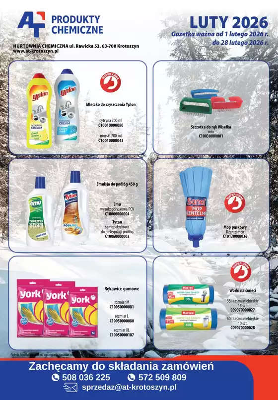 Katalog AT w: Pyzdry | Produkty chemiczne | 2026-02-02T00:00:00.000Z - 2026-02-28T00:00:00.000Z