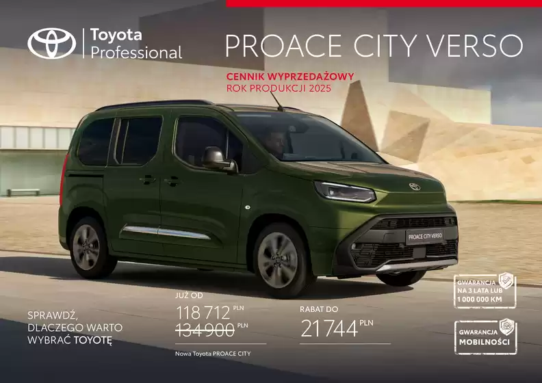 Katalog Toyota w: Mysłowice | Spec nowy proace city verso my25 py25 | 2026-02-03T00:00:00.000Z - 2026-02-17T00:00:00.000Z