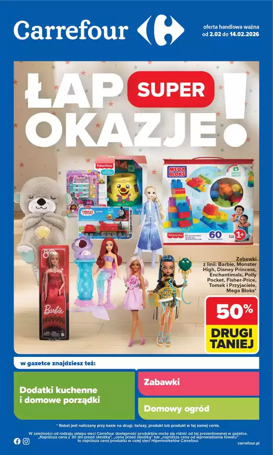 Katalog Carrefour w: Baćkowice | Gazetka Łap super okazje od poniedziałku | 2026-02-01T00:00:00.000Z - 2026-02-14T00:00:00.000Z