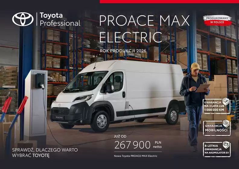 Katalog Toyota w: Skarszewy | Spec nowy proace max ev py26 | 2026-02-01T00:00:00.000Z - 2026-02-28T00:00:00.000Z