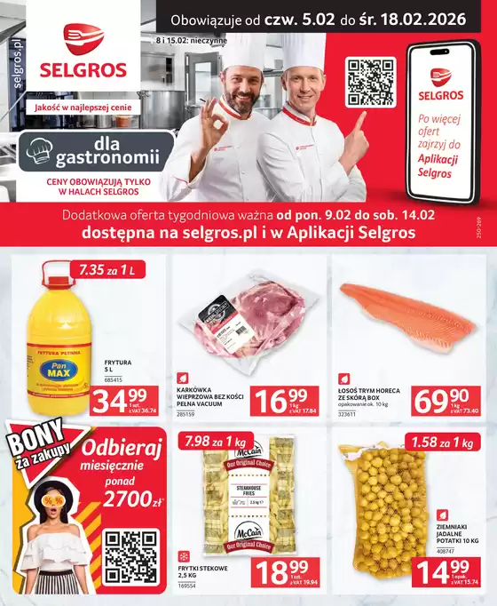 Katalog Selgros w: Koszyce | Oferta dla gastronomii | 2026-02-05T00:00:00.000Z - 2026-02-18T00:00:00.000Z