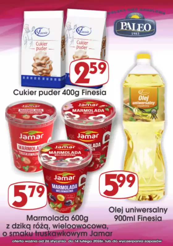 Katalog Delikatesy Paleo w: Ścinawa | Świetna oferta dla łowców okazji | 2026-01-26T00:00:00.000Z - 2026-02-14T00:00:00.000Z