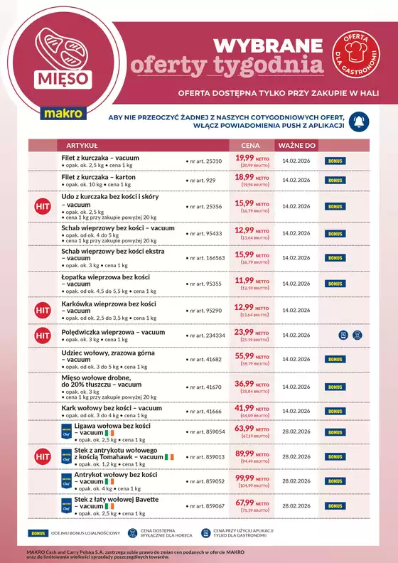 Katalog Makro w: Wadowice | Ulotka mięso - wybrane oferty tygodnia | 2026-02-09T00:00:00.000Z - 2026-02-14T00:00:00.000Z