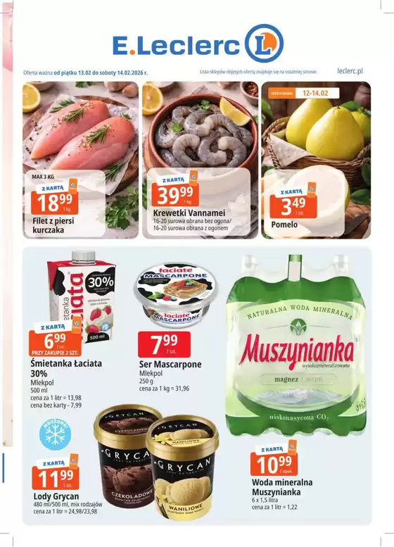 Katalog E.Leclerc w: Chojnów | Ekskluzywne okazje | 2026-02-13T00:00:00.000Z - 2026-02-14T00:00:00.000Z