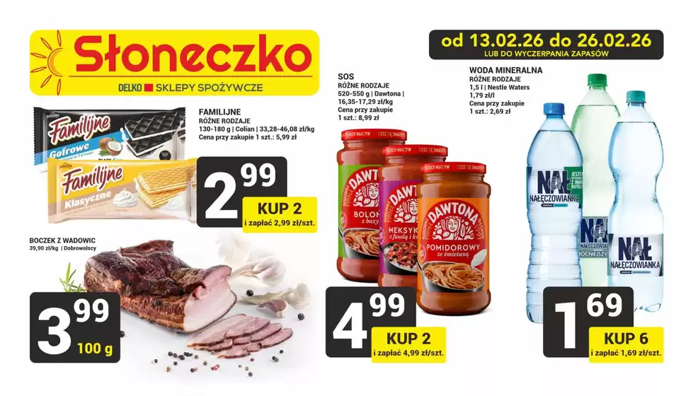 Katalog Słoneczko w: Pakość | Aktualne oferty i promocje | 2026-02-13T00:00:00.000Z - 2026-02-26T00:00:00.000Z